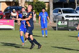 Southern United's Brock Gutherson playing in a game at Boronia earlier this season. The Ospreys head to Newcastle this weekend to meet Cooks Hill.