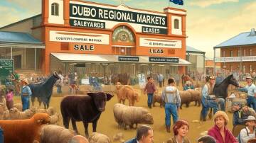 The AI generated image of the Dubbo saleyards posted by Cr Dickerson to Facebook. Picture via Mathew Dickerson Facebook