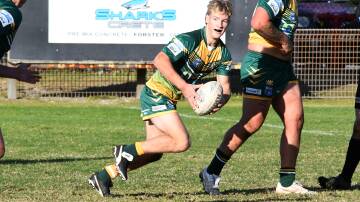 Promising hooker Will Clifton was a casualty from Forster-Tuncurry's 20-6 loss to Wingham. He sustained a lower leg injury. Picture Scott Calvin.