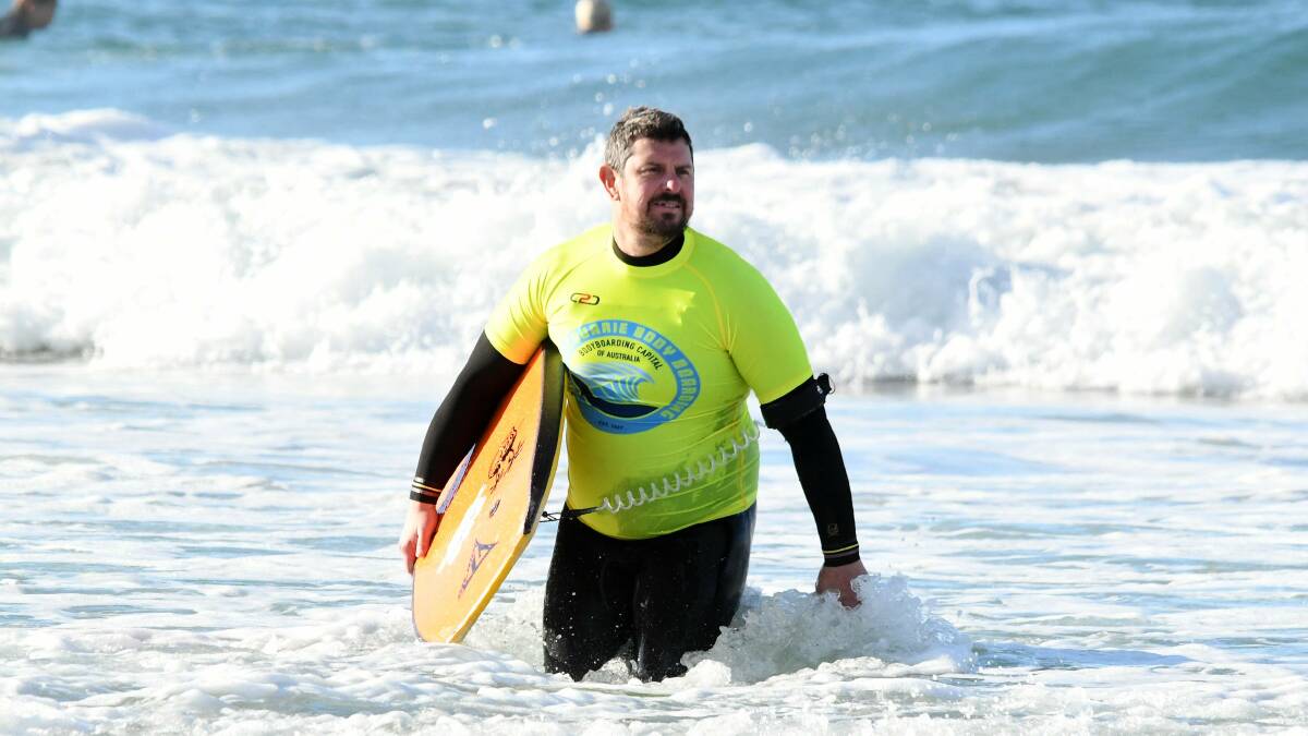Jeremy Coombes from Forster Bodyboarders at the team challenge held at Lighthouse Beach at Port Macquarie.