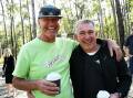 Tipriders members, Bruce Pain and Craig Dennes at the reopening of the mountain bike park this week.