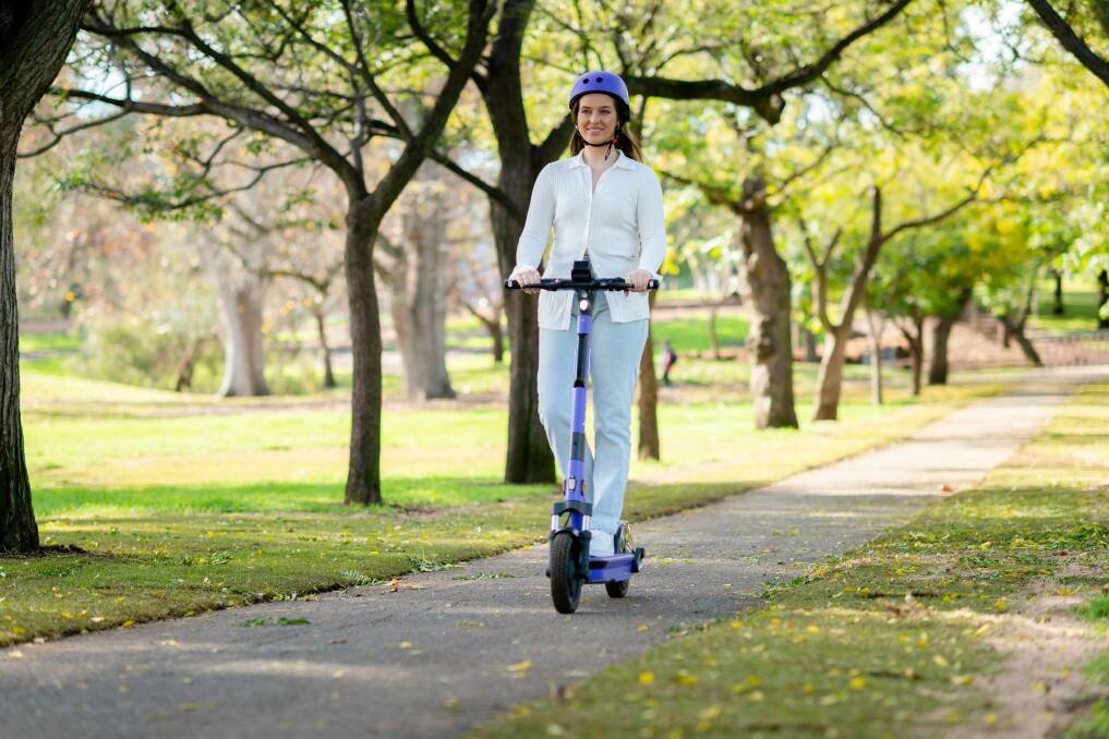 Beam's purple coloured e-scooters will soon be seen in Forster and Tuncurry. Picture supplied.