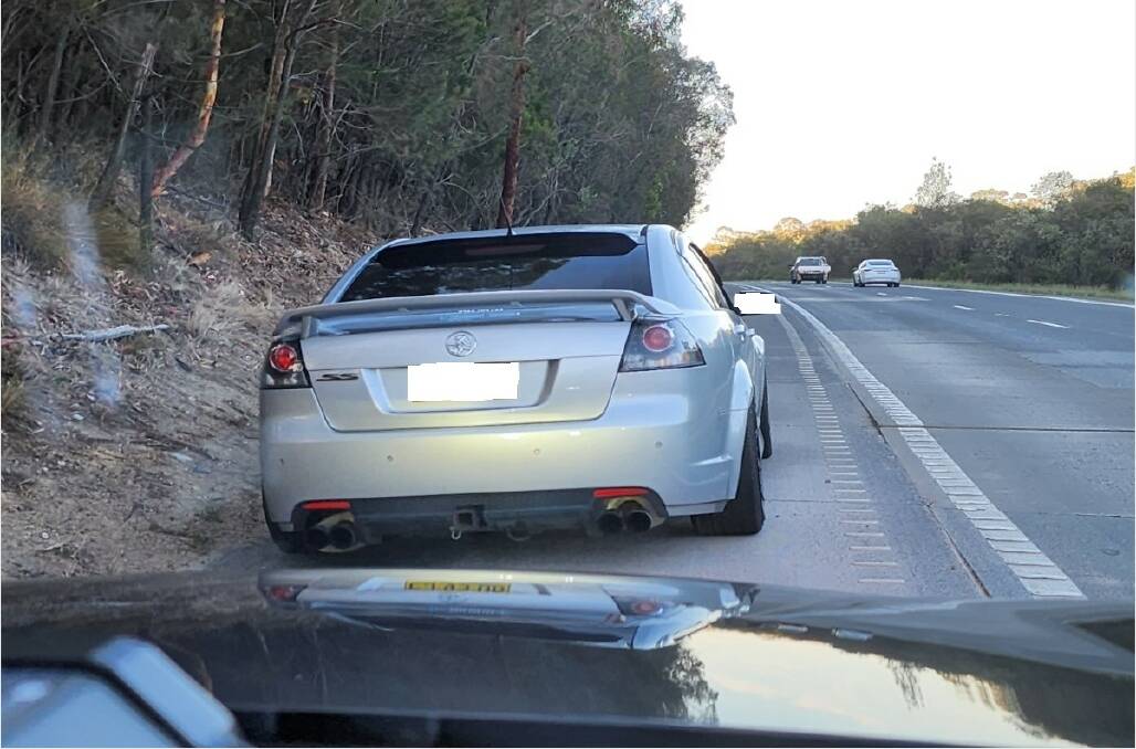 The car was pulled over immediately. Picture by NSW Police
